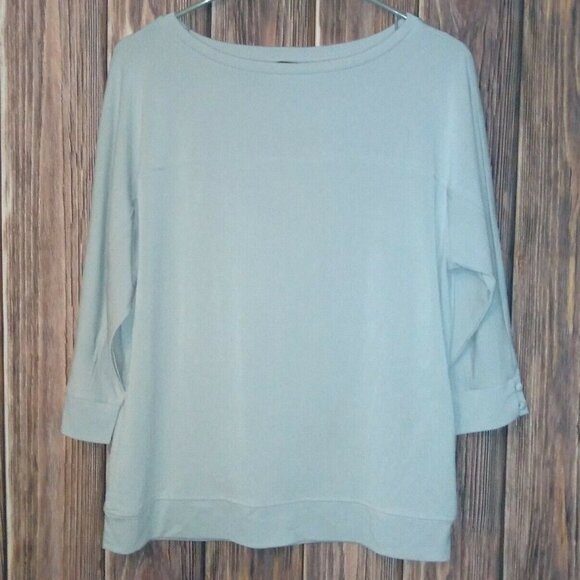 banana Republic Womens Small Gray Top 3/4 Sleeves - Picture 1 of 4